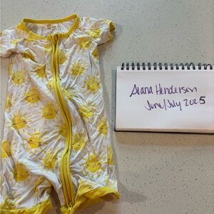 Little Sleepies Yellow Sunburst Baby Romper